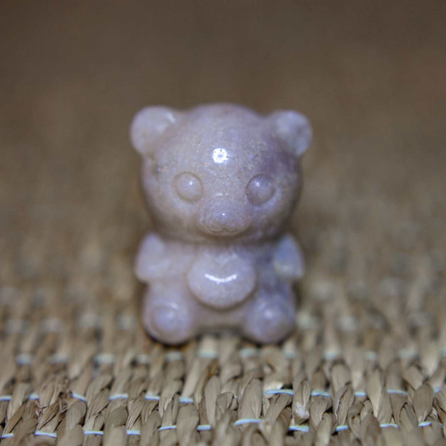 Pink Amethyst - sitting bear