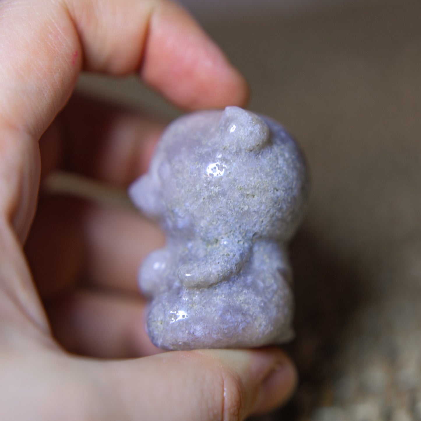 Pink Amethyst - sitting bear