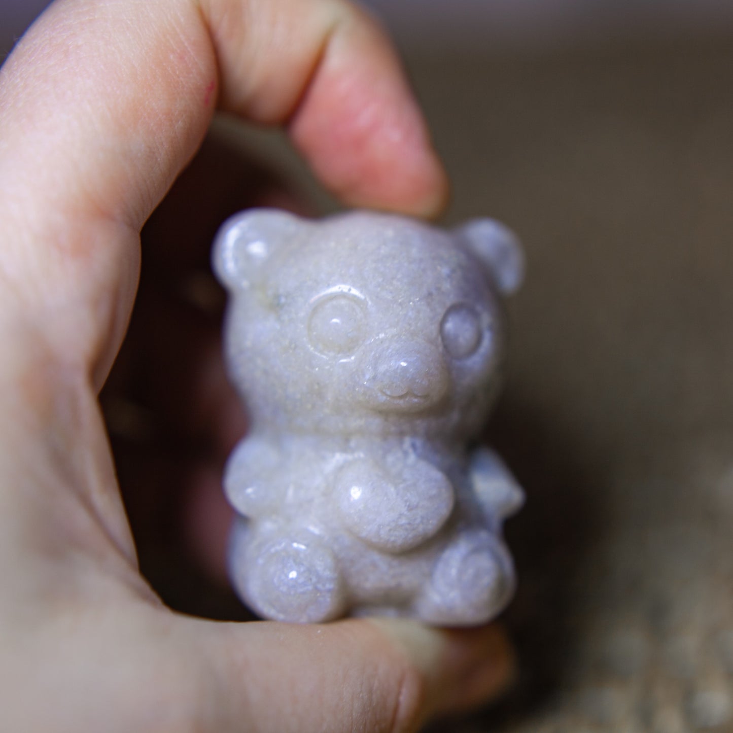 Pink Amethyst - sitting bear