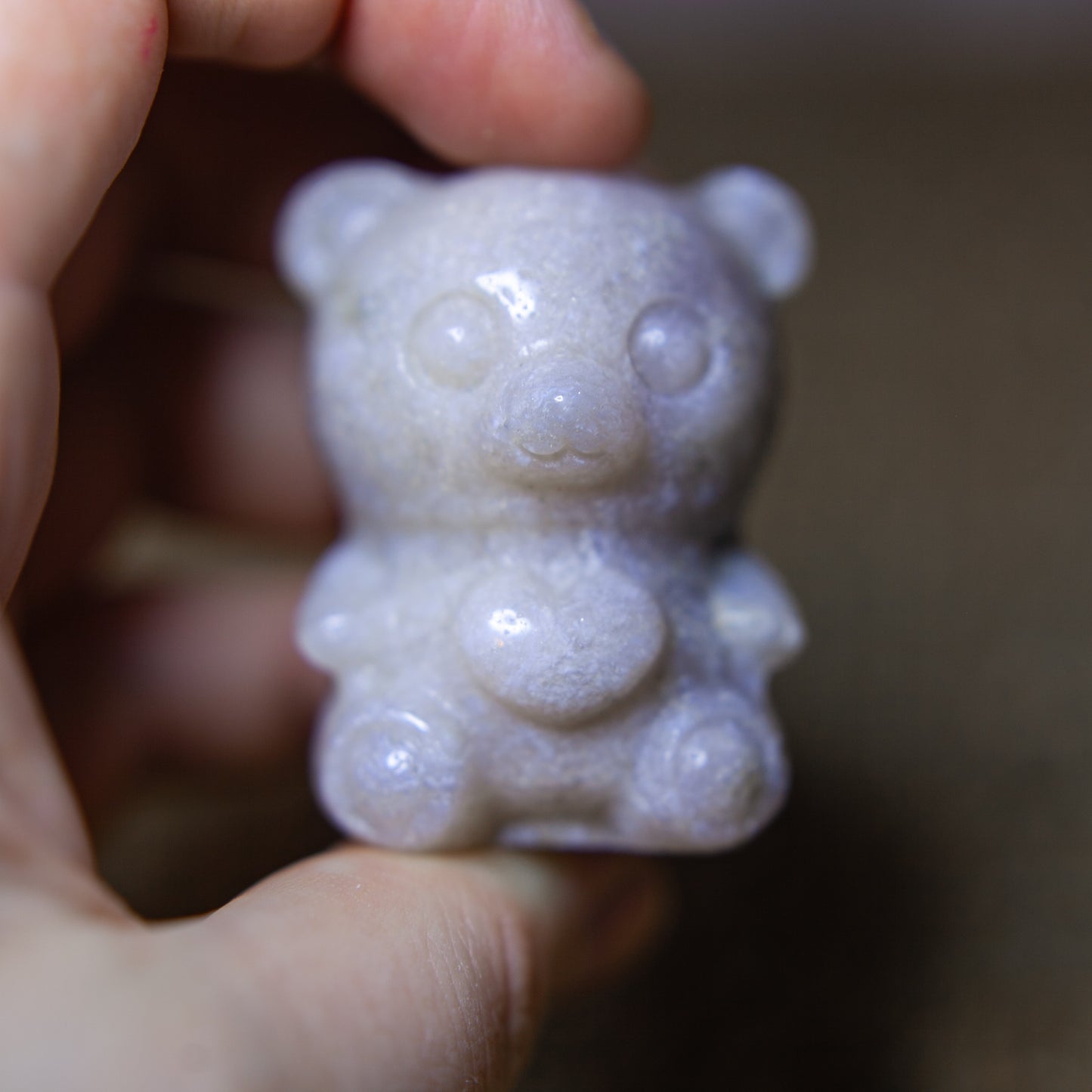 Pink Amethyst - sitting bear