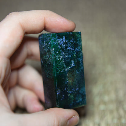 Moss Agate - freeform rectangular blocks