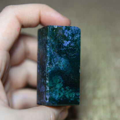 Moss Agate - freeform rectangular blocks