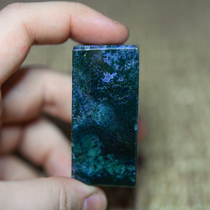 Moss Agate - freeform rectangular blocks