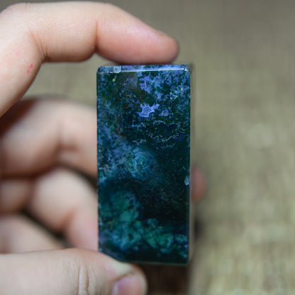Moss Agate - freeform rectangular blocks