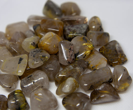 Golden Rutile Quartz - Tumbled