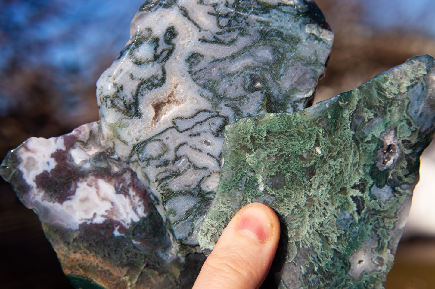 Moss agate - slab