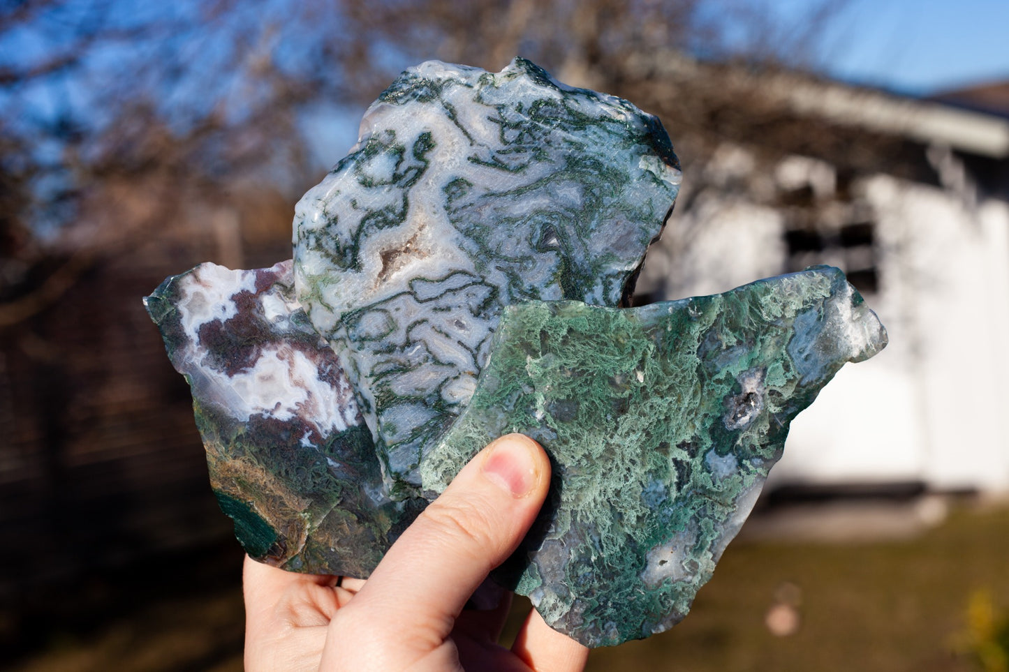 Moss agate - slab