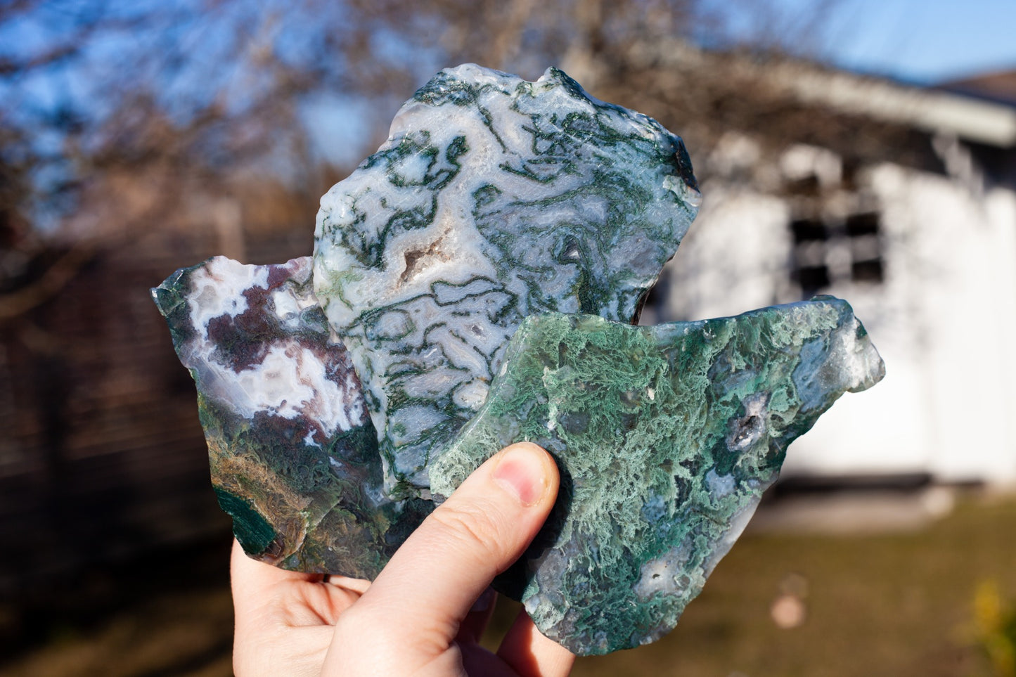 Moss agate - slab