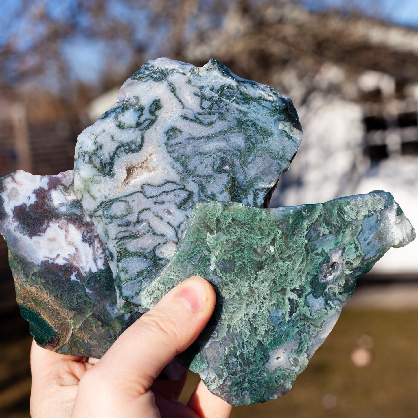 Moss agate - slab