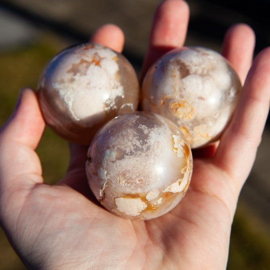 Flower agate - sphere