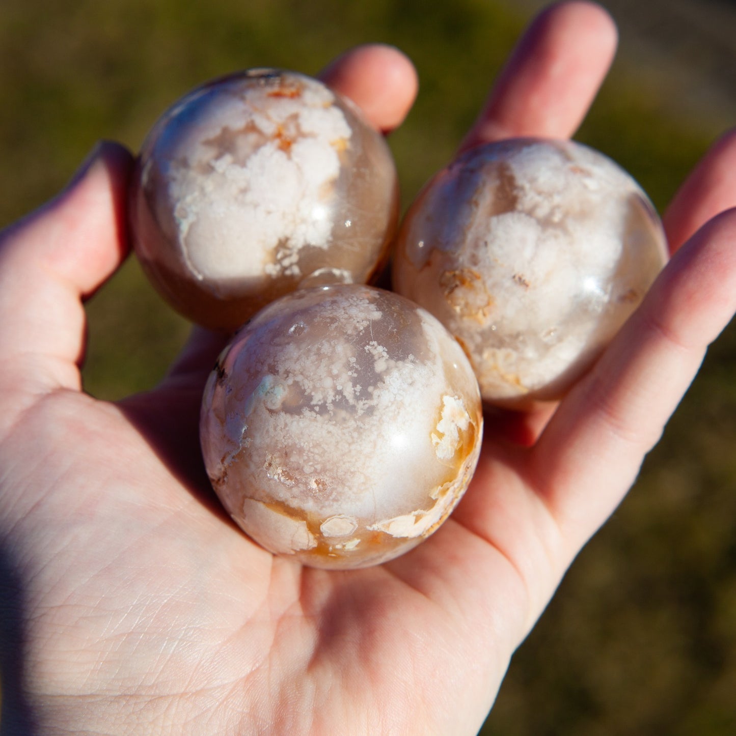 Flower agate - sphere