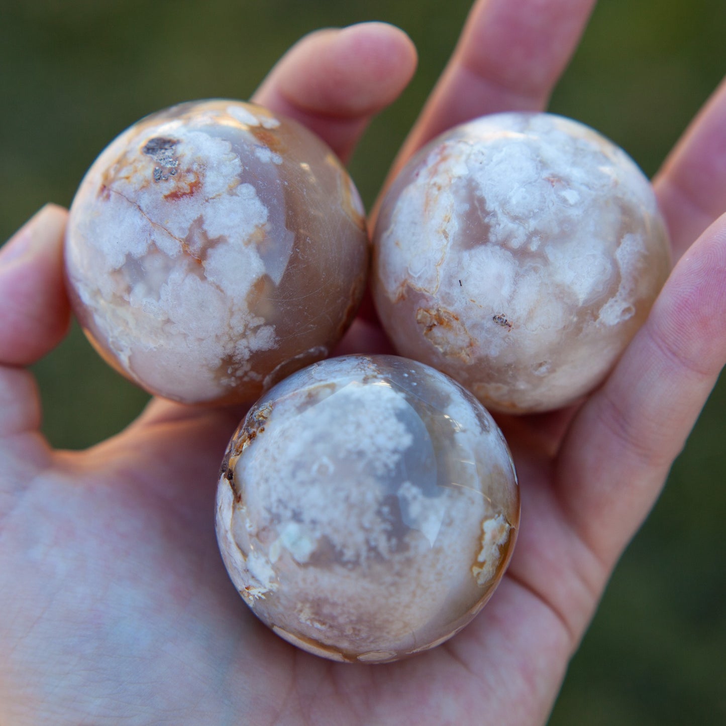 Flower agate - sphere