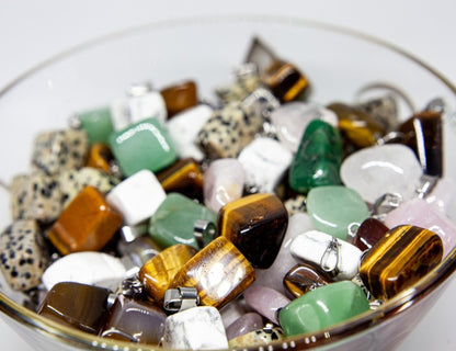 Kristallberlock med silverhänge