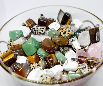 Kristallberlock med silverhänge