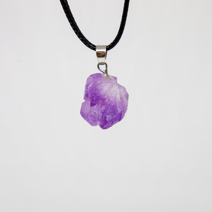 Amethyst cluster necklace