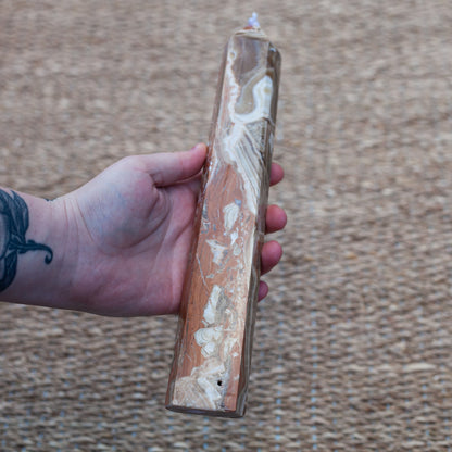 Choklad kalcit/Brun aragonit torn C