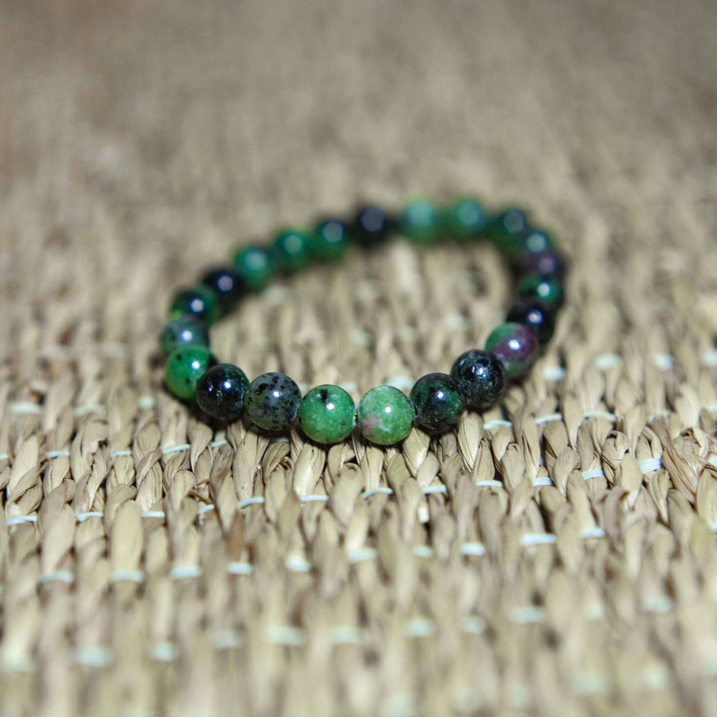 Zoisite with ruby ​​- bracelet