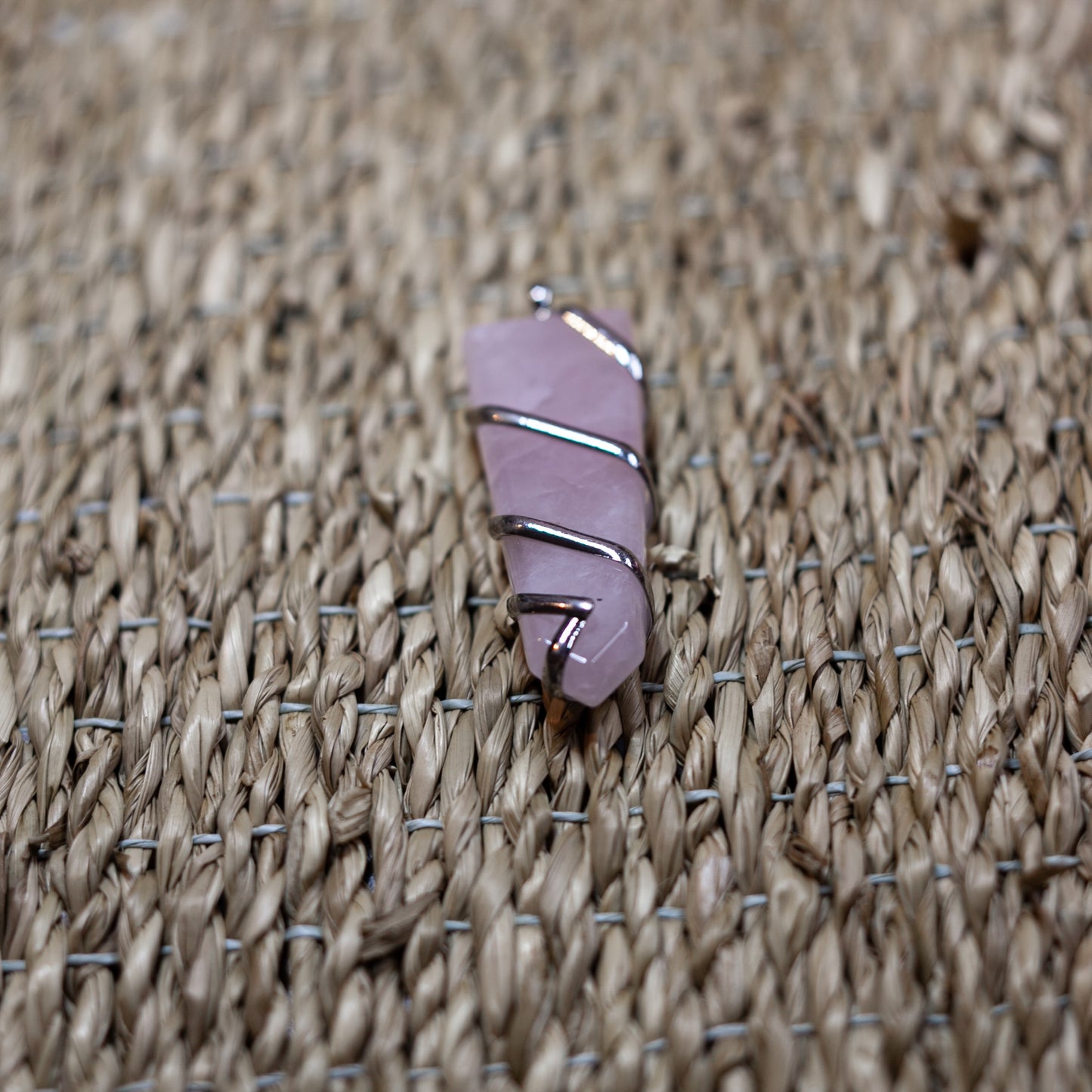 Rose Quartz - Large Pointed Charm