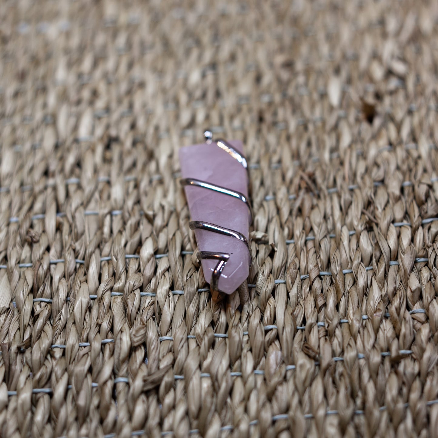 Rose Quartz - Large Pointed Charm