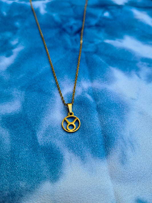 Taurus necklace gold