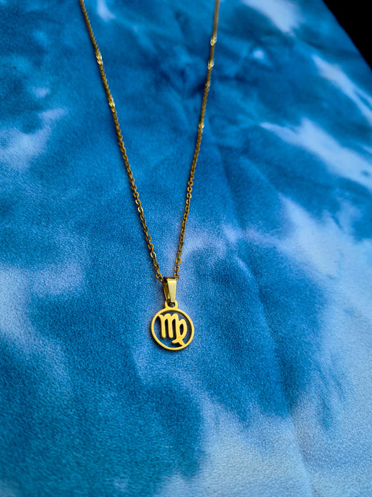 Virgo necklace gold