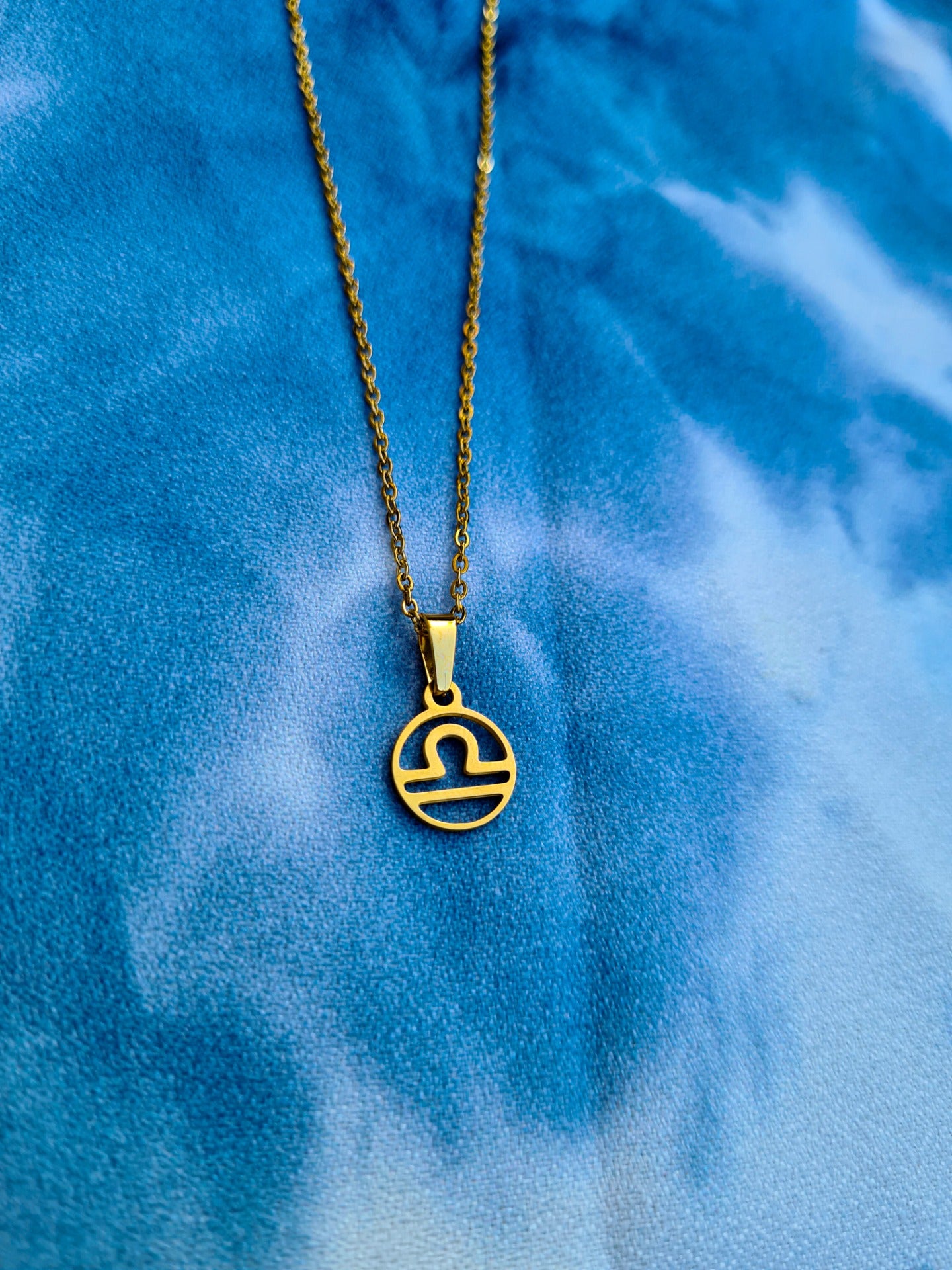 Libra necklace gold