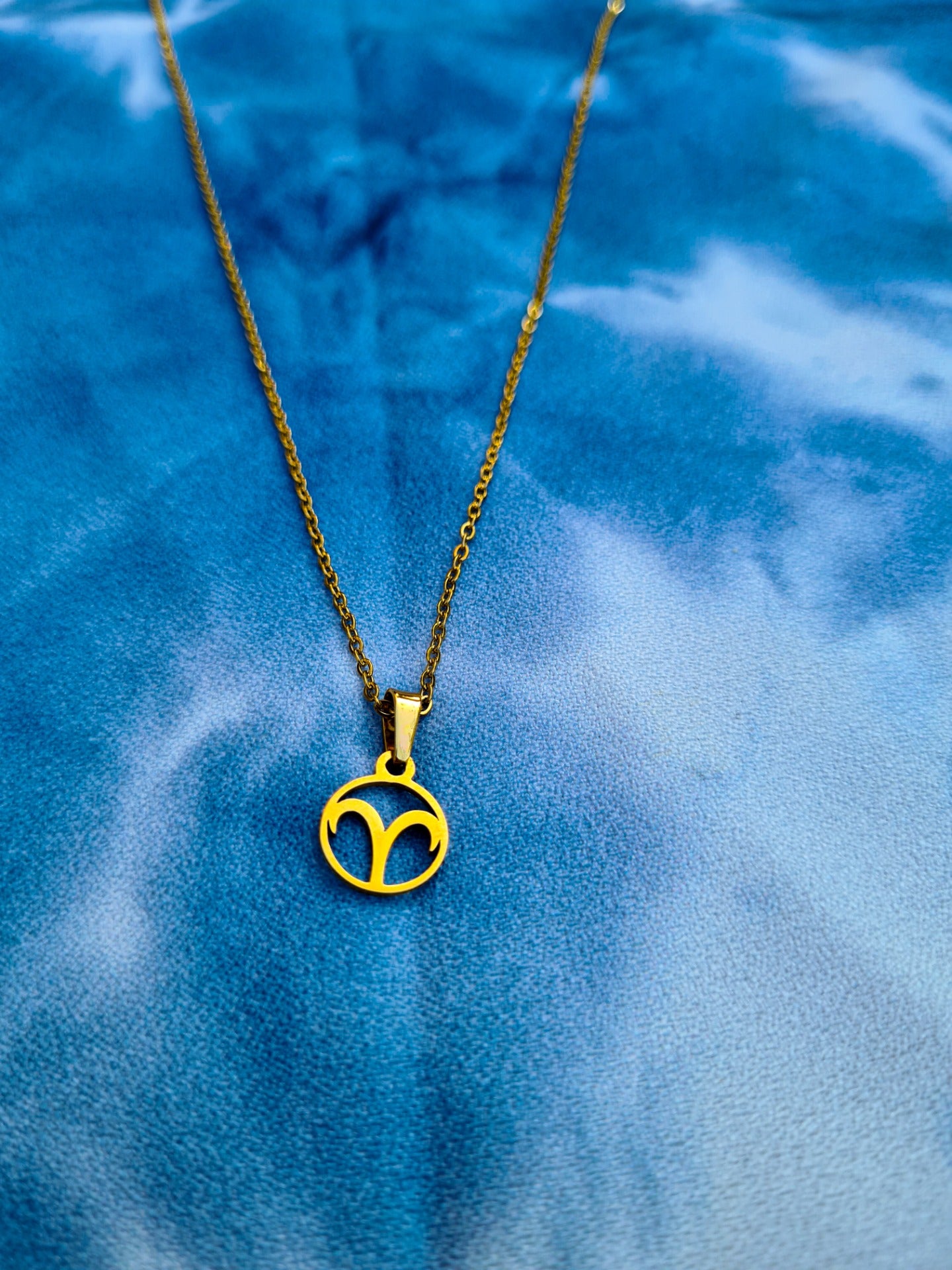 Aries necklace gold