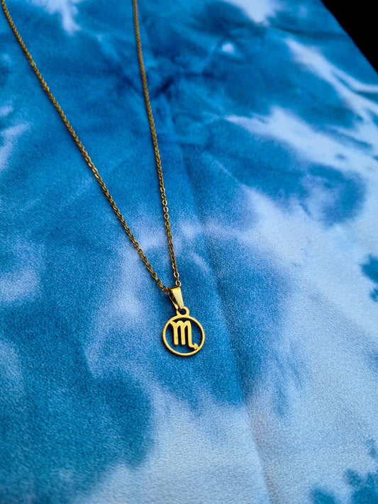 Scorpio necklace gold