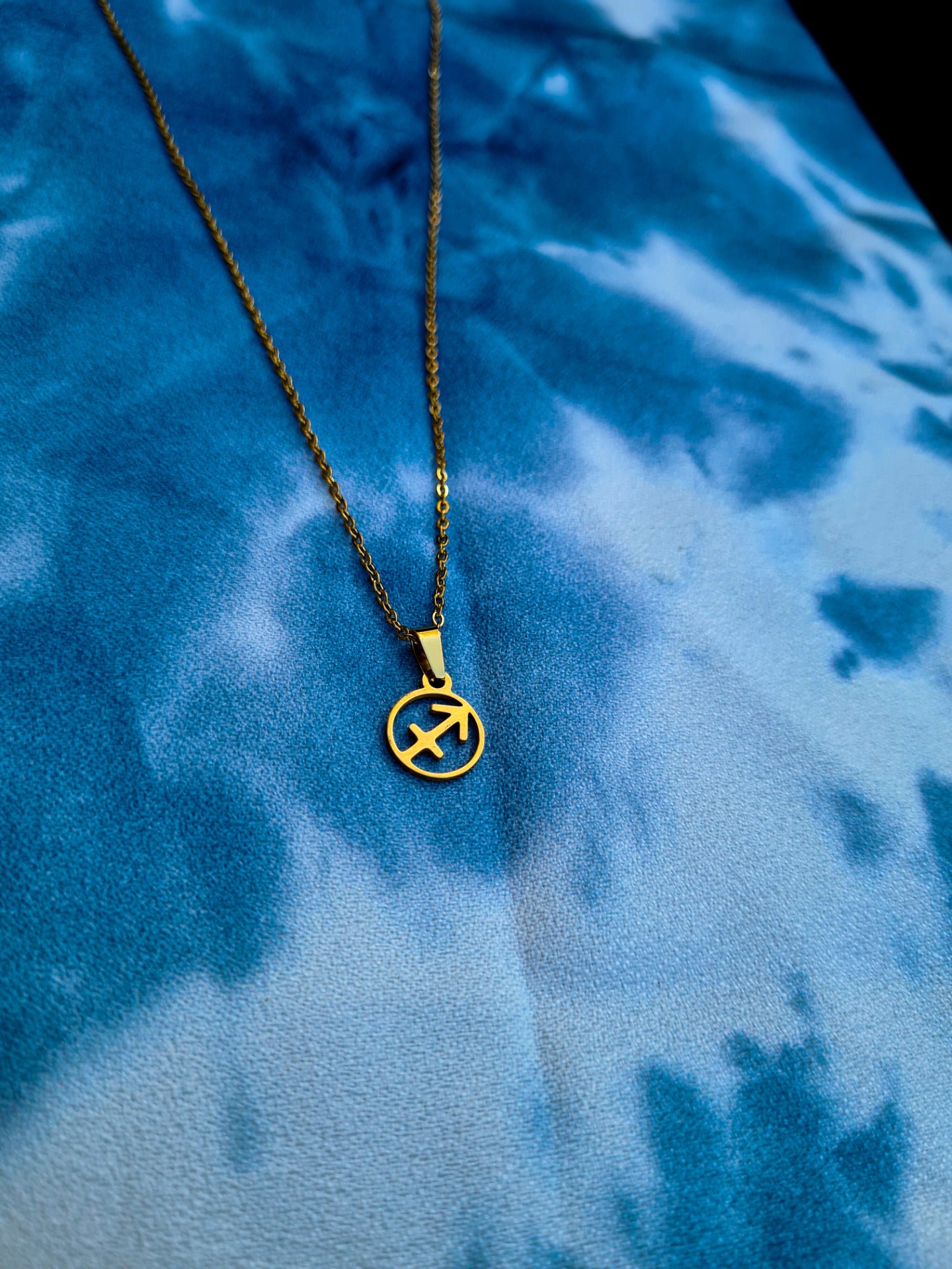 Sagittarius necklace gold